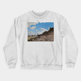 The Beach at Honfleur by Claude Monet Crewneck Sweatshirt